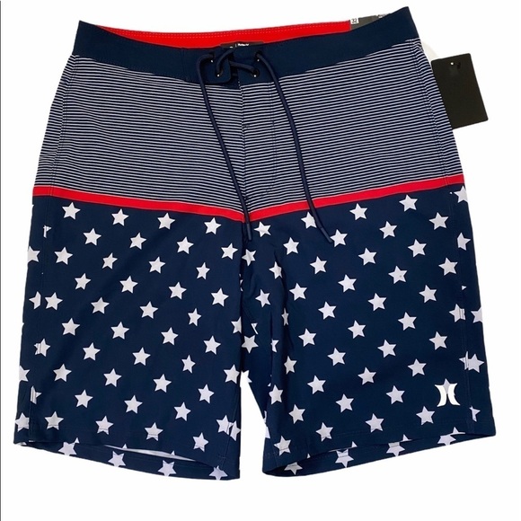 Hurley Stars and Stripes Boardshorts Men’s Sz 32 - Picture 2 of 10